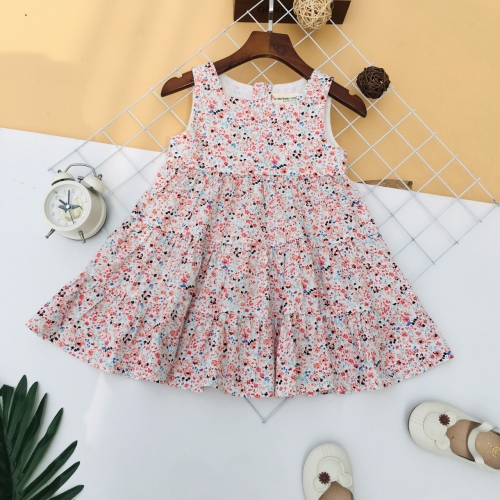 Váy Bé Gái Thô Sát Nách Cổ Vuông 02